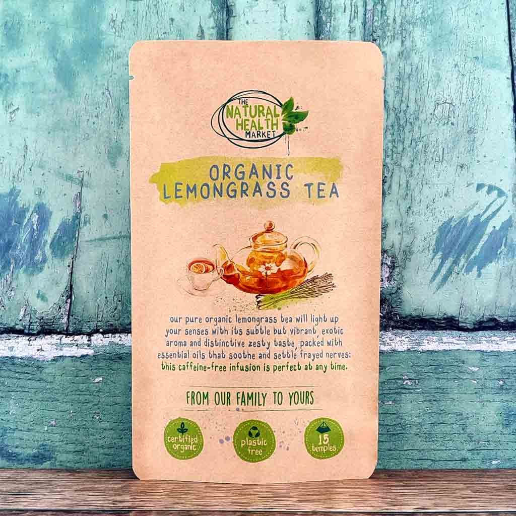 Organic lemongrass tea bags, 15 bag pack by the natural health market