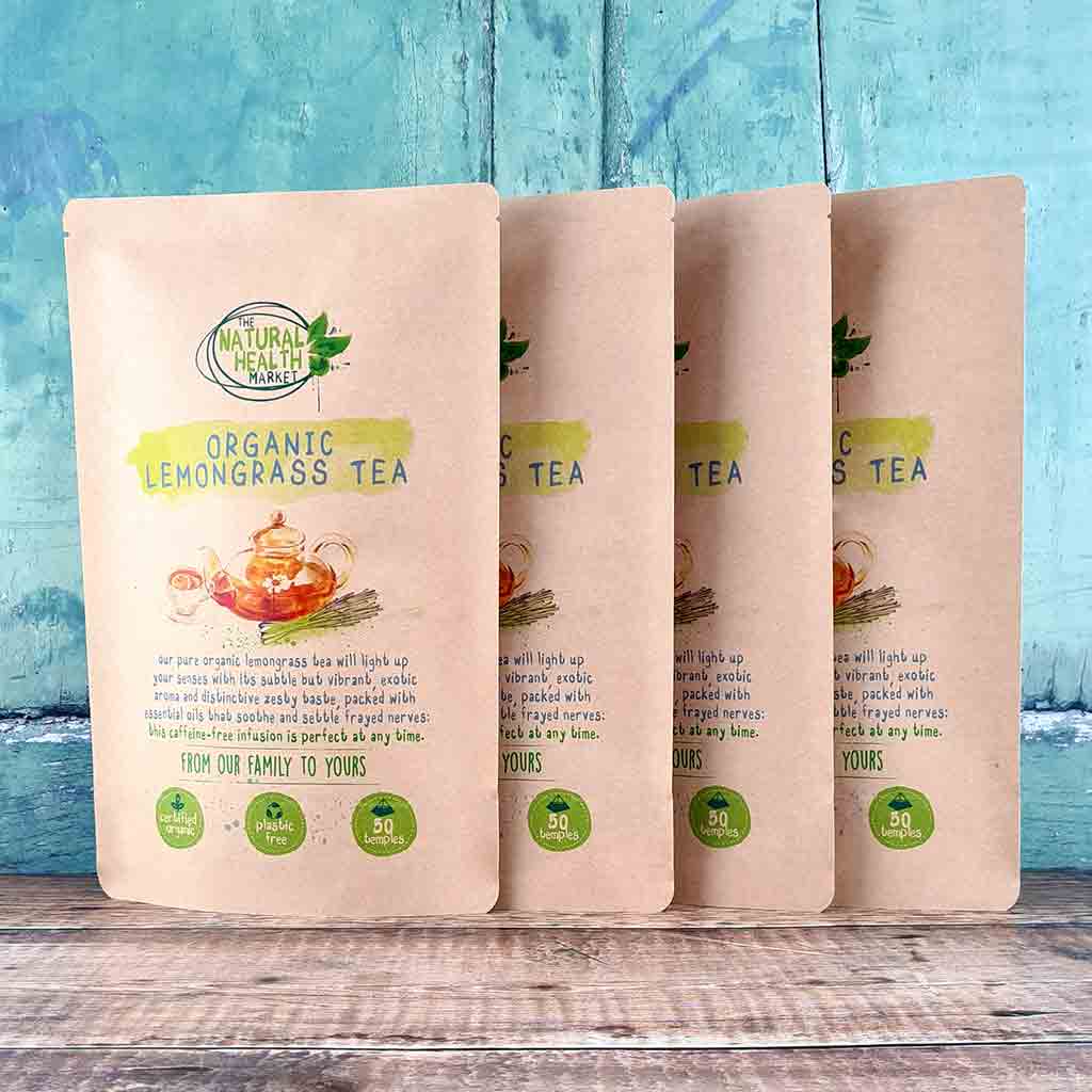 Organic lemongrass tea bags, 200 bag pack by the natural health market