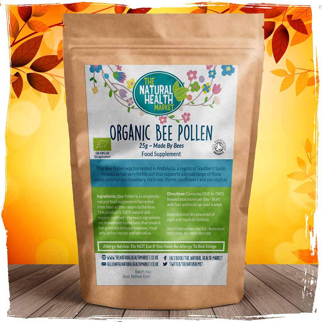 Organic Bee Pollen - Spanish Origin 25g - The Natural Health Market