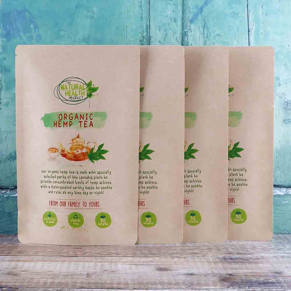 Organic Hemp Tea Bags by The Natural Health Market 200 Bag Pack