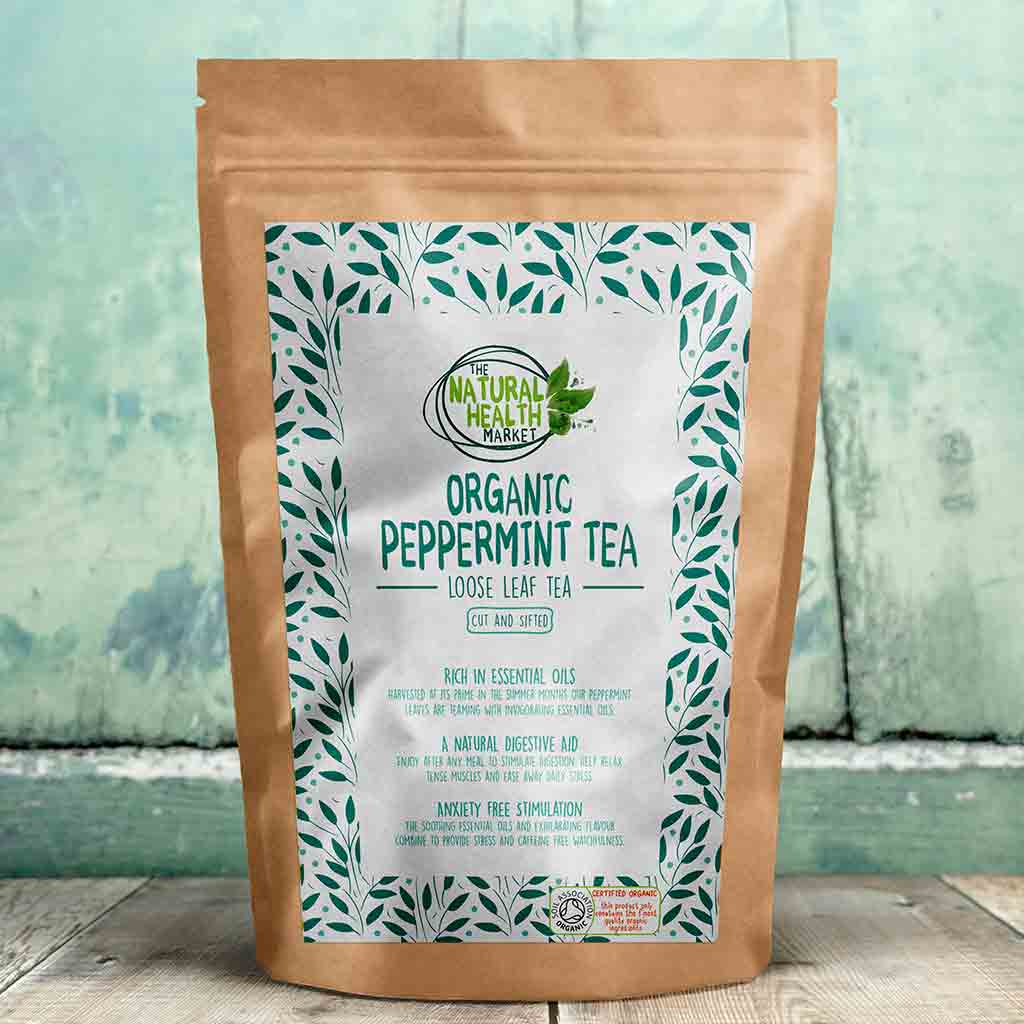 Organic Peppermint Loose Leaf Tea by The Natural Health Market.
