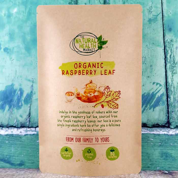 Organic Raspberry Leaf Tea Bags 50 temple pack by The Natural Health Market