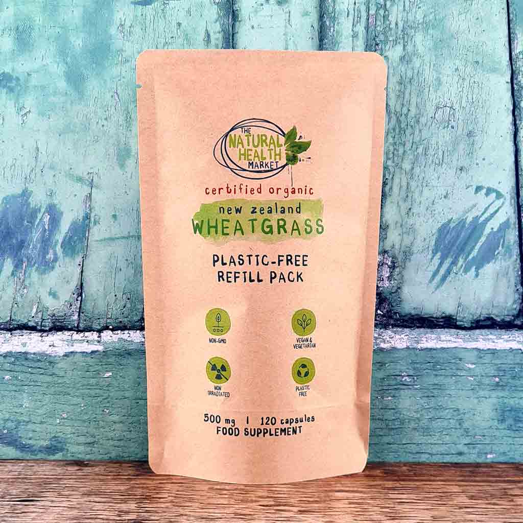 Organic New Zealand Wheatgrass Capsules 120-Capsules-Pouch - The Natural Health Market