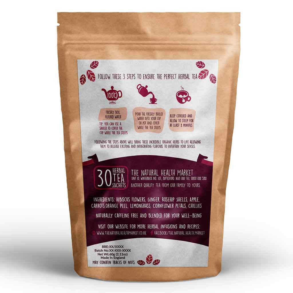 Racy Hibiscus Tea Bags - The Natural Health Market