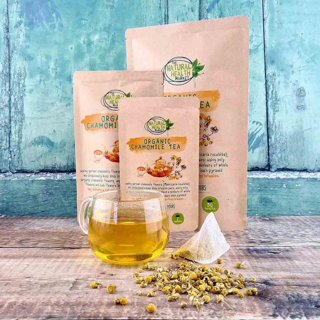 Chamomile Tea Bags Family By The Natural Health Market - organic chamomile tea in plastic free packaging