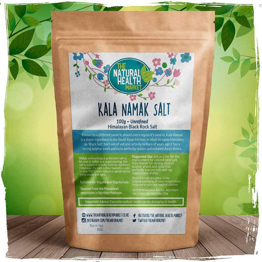 Kala Namak Himalayan Black Salt 100g by The Natural Health Market