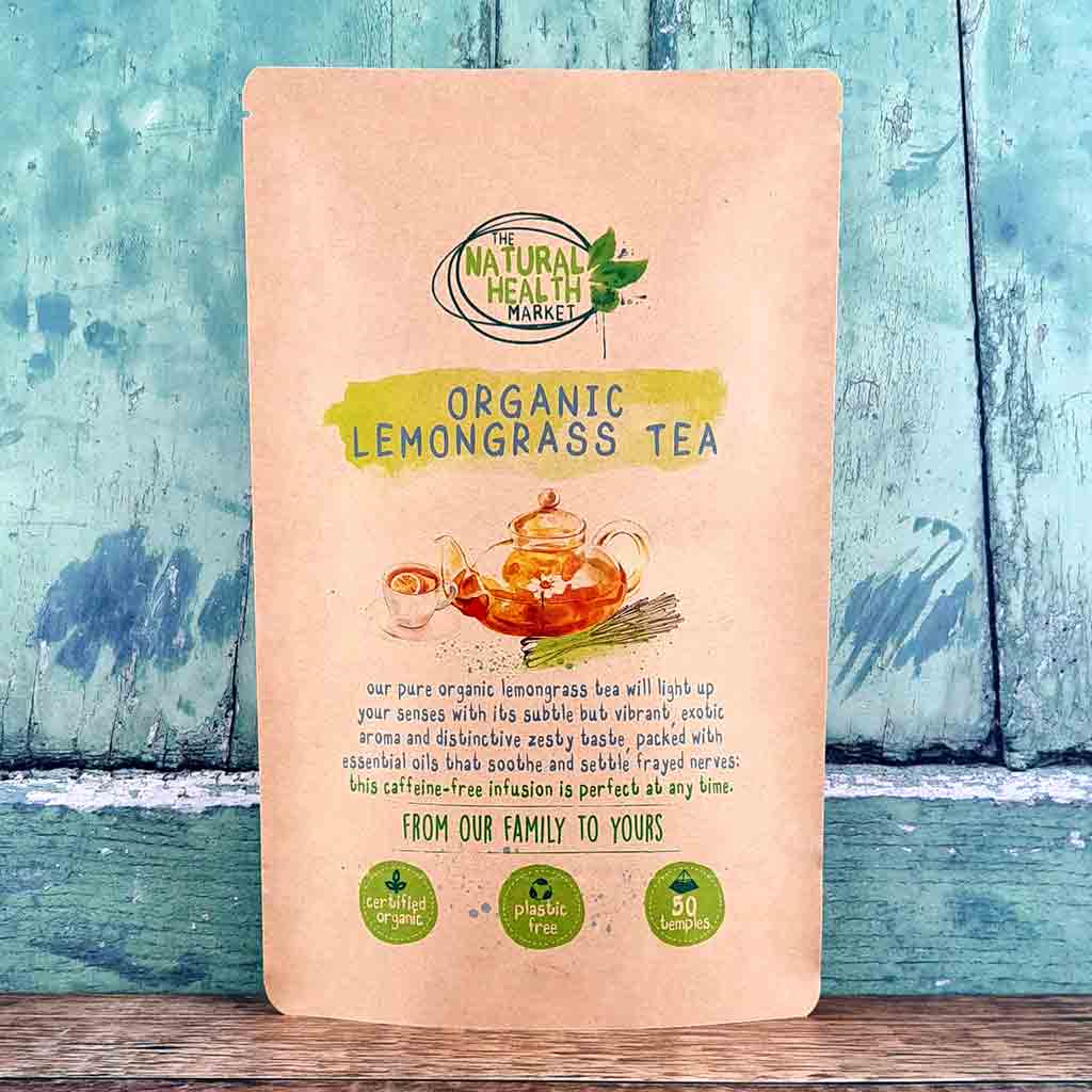 Organic lemongrass tea bags,50 bag pack by the natural health market