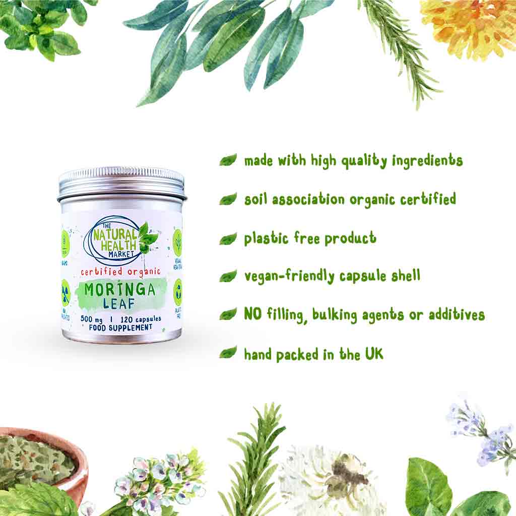 Organic Moringa Capsules 500mg