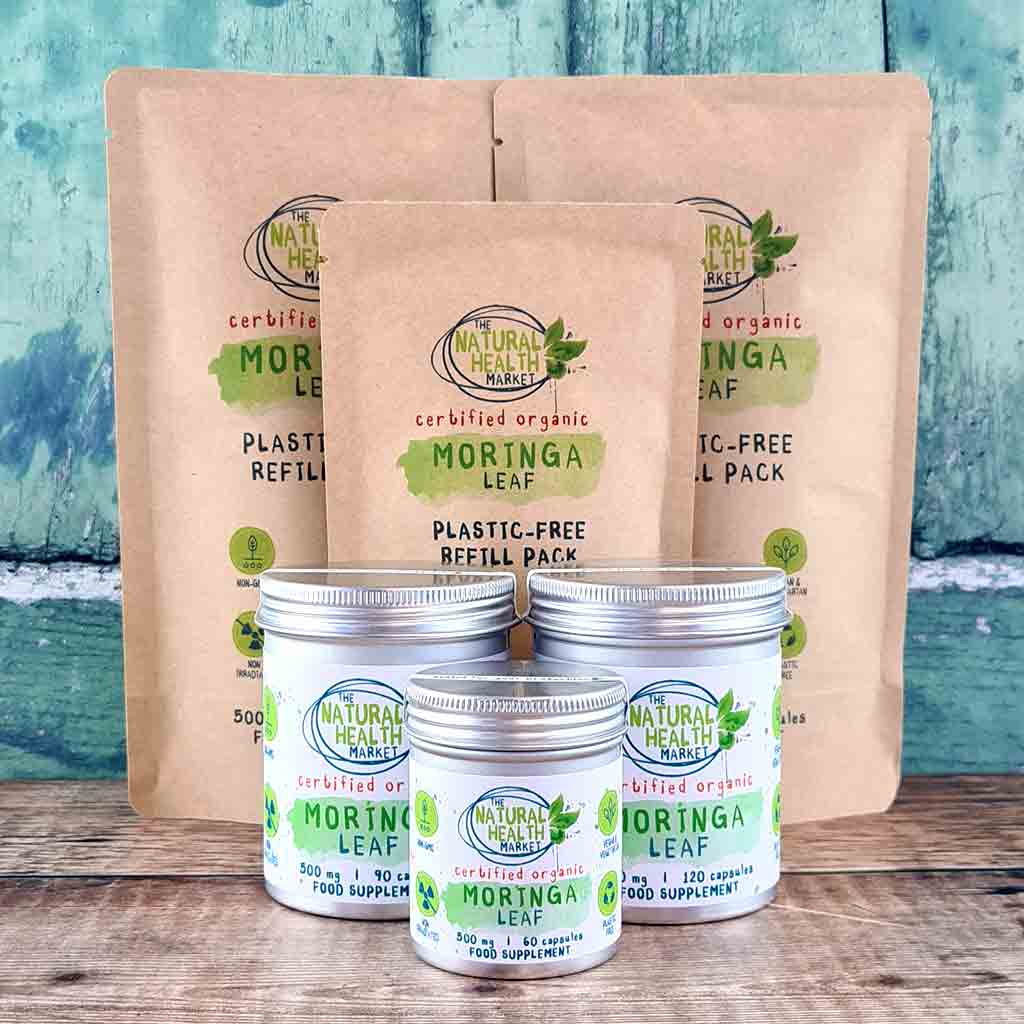 Organic Moringa Capsules 500mg  - The Natural Health Market