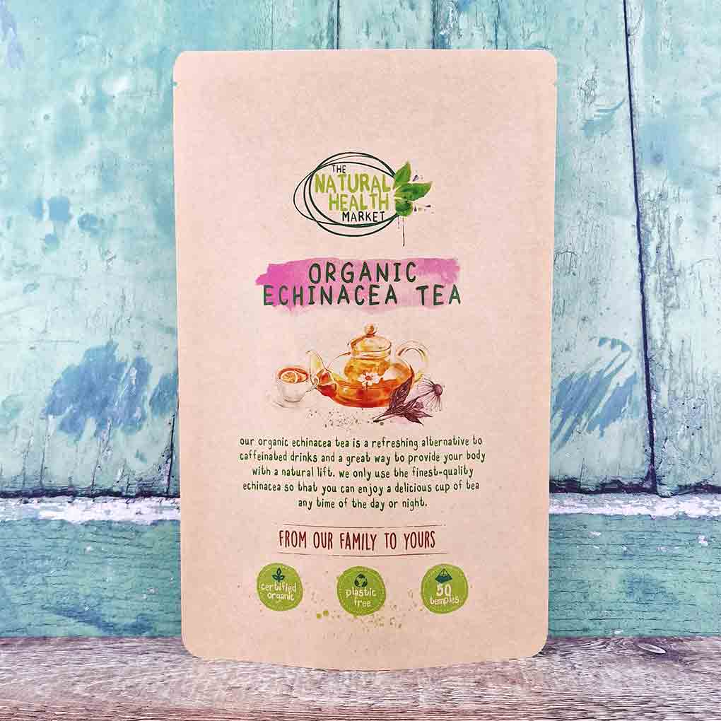 Organic Echinacea Tea Bags 50-temples - The Natural Health Market