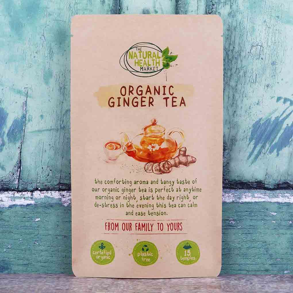 Organic Ginger Tea Bags 15-temples - The Natural Health Market