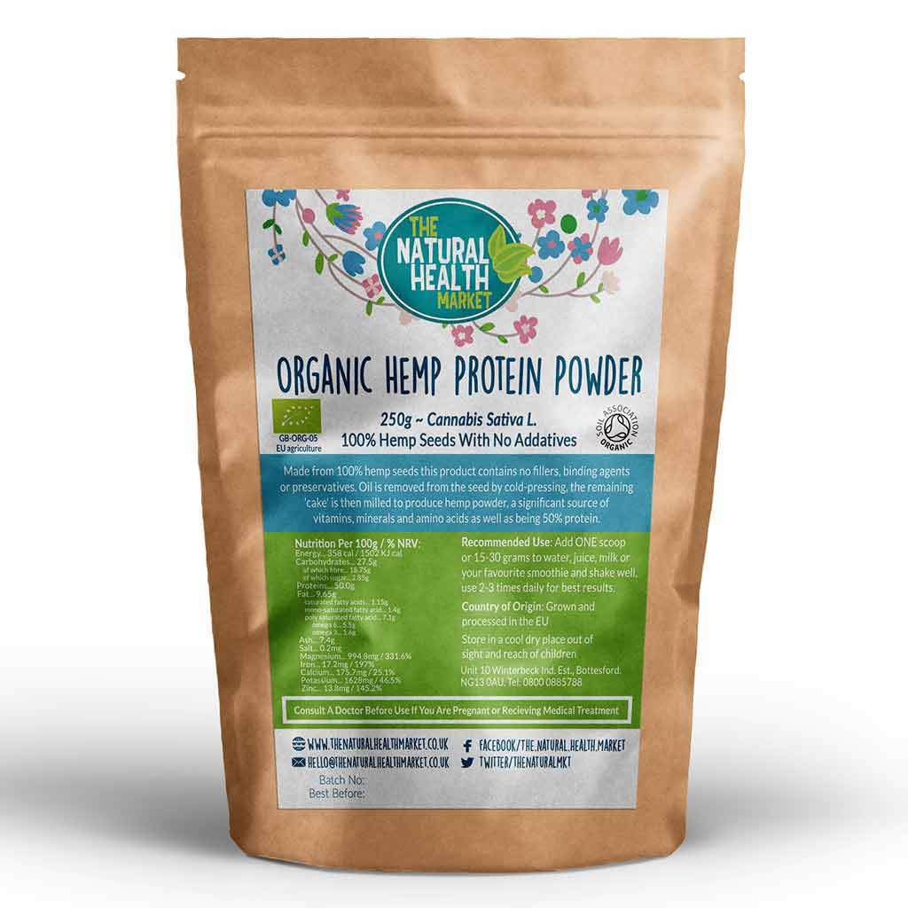 Organic Hemp Protein Powder - EU Origin 500g - The Natural Health Market