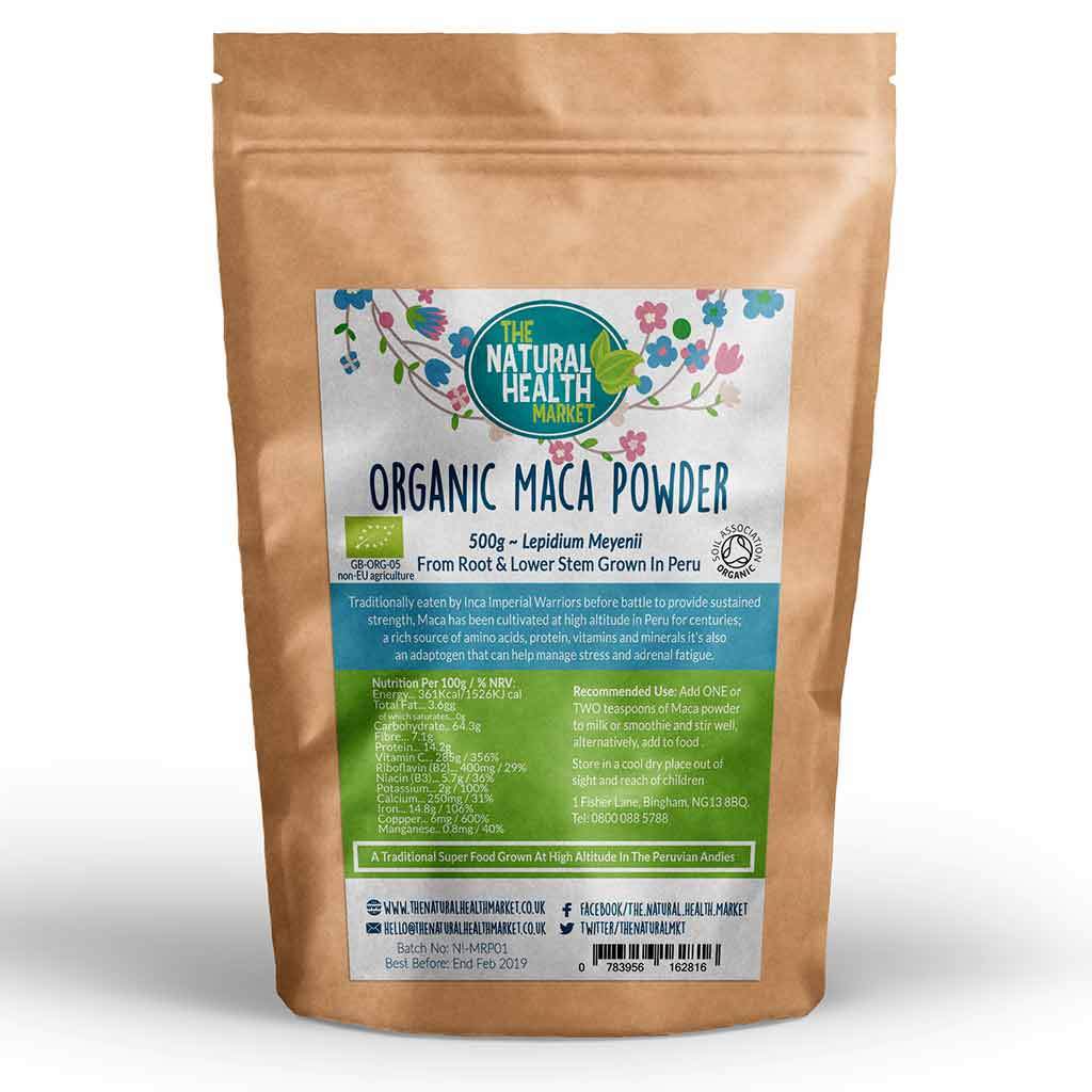 Organic Maca Root Powder 500g - The Natural Health Market