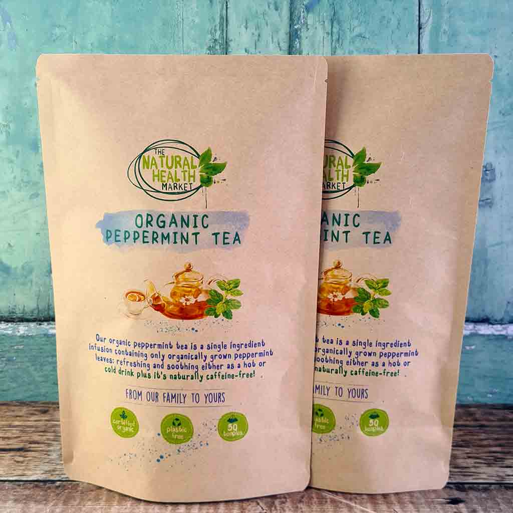 Peppermint Tea Bags Organic - non-GMO Pyramid Bags - Vegan. - The ...