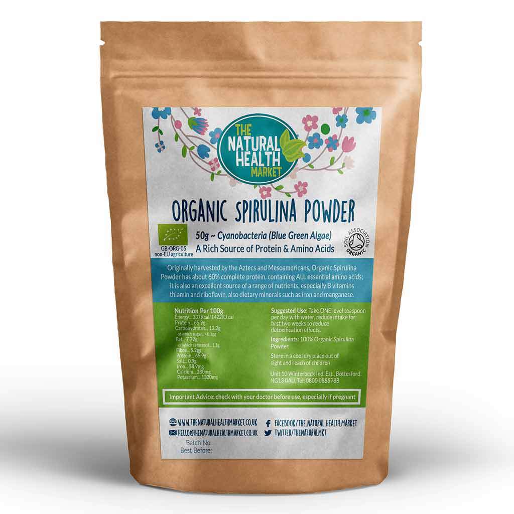Organic Spirulina Powder 50g - The Natural Health Market