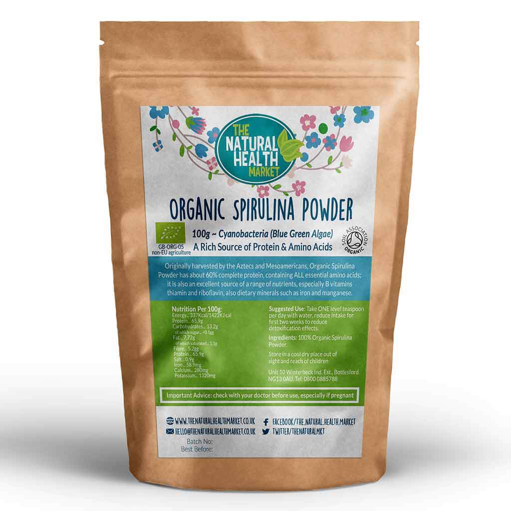 Organic Spirulina Powder 100g - The Natural Health Market