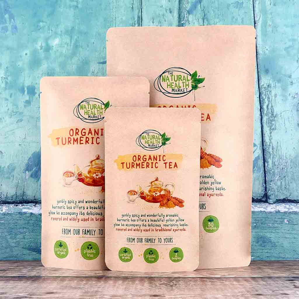 Organic Turmeric Tea Bags - The Natural Health Market all sizes