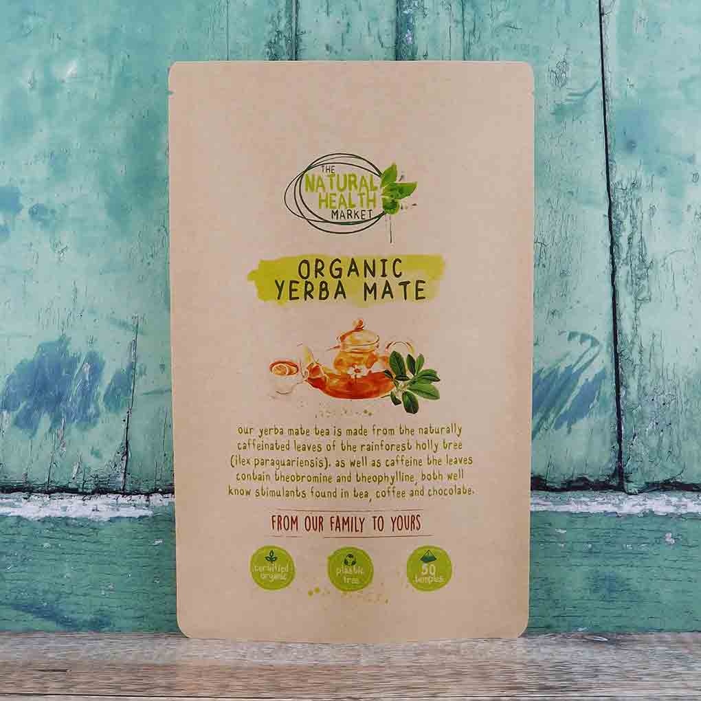 Organic Yerba Mate Tea Bags 50-temples - The Natural Health Market