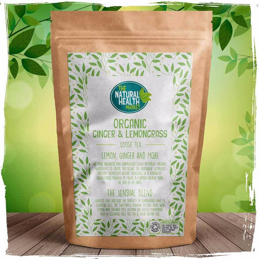 Organic ginger and lemongrass tea loose leaf By The Natural Health Market
