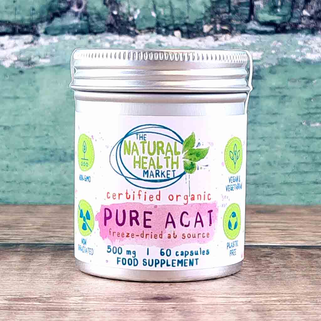 Pure Acai Capsules 500mg 60 Capsule tin Organic By The Natural Health Market - Plastic Free Product