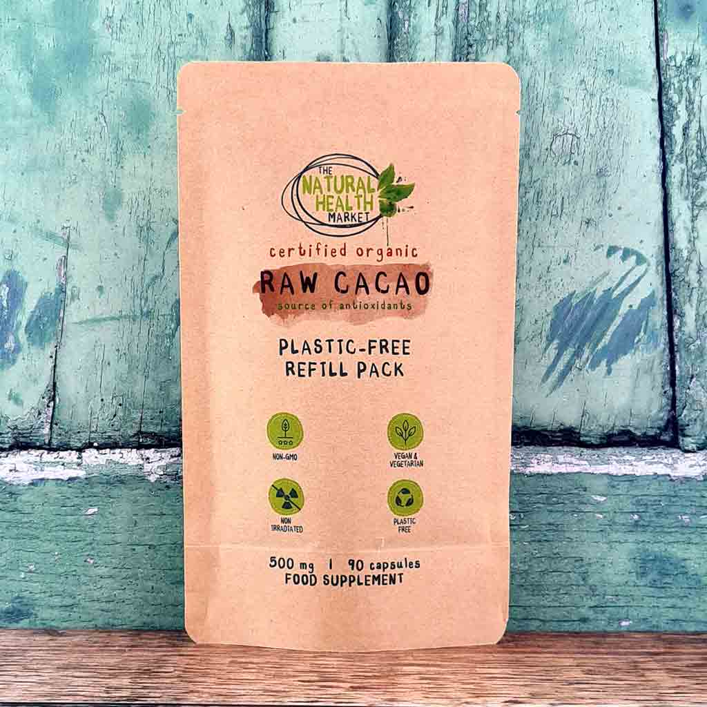 Raw Organic Cacao Capsules 425mg  - The Natural Health Market