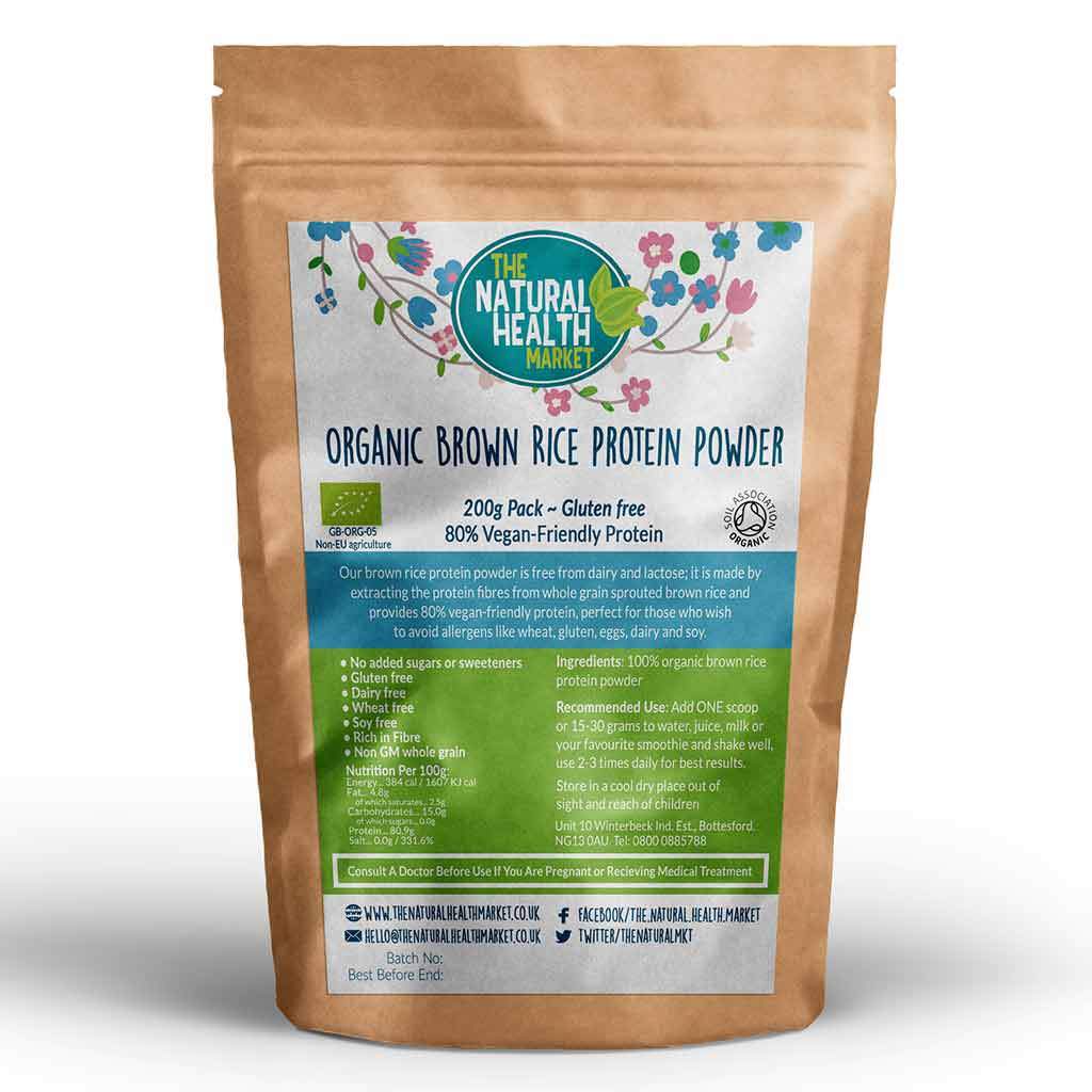 Organic Brown Rice Protein 200g By The Natural Health Market