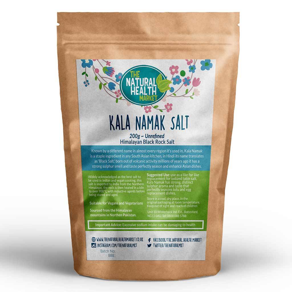 Kala Namak Himalayan Black Salt 200g by The Natural Health Market