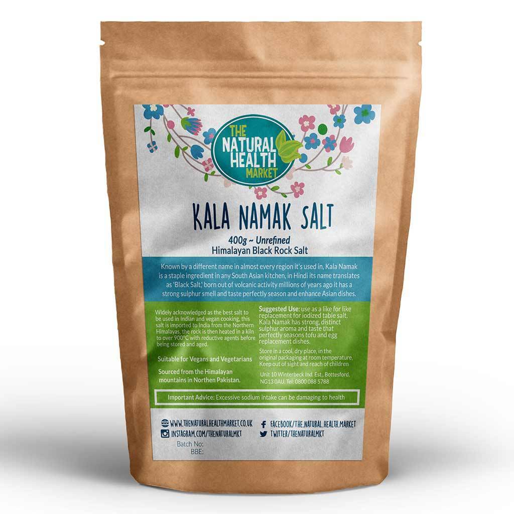 Kala Namak Himalayan Black Salt 400g by The Natural Health Market