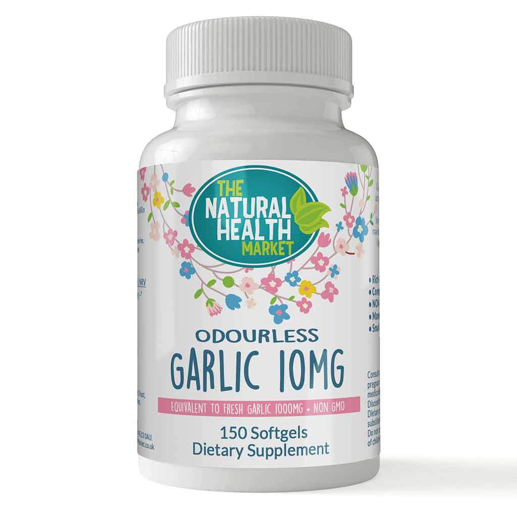 Odourless Garlic 10mg 150 Capsules By The Natural Health Market