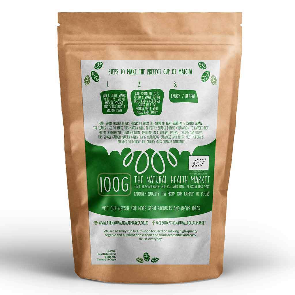 Organic Matcha Green Tea 100g By The Natural Health Market