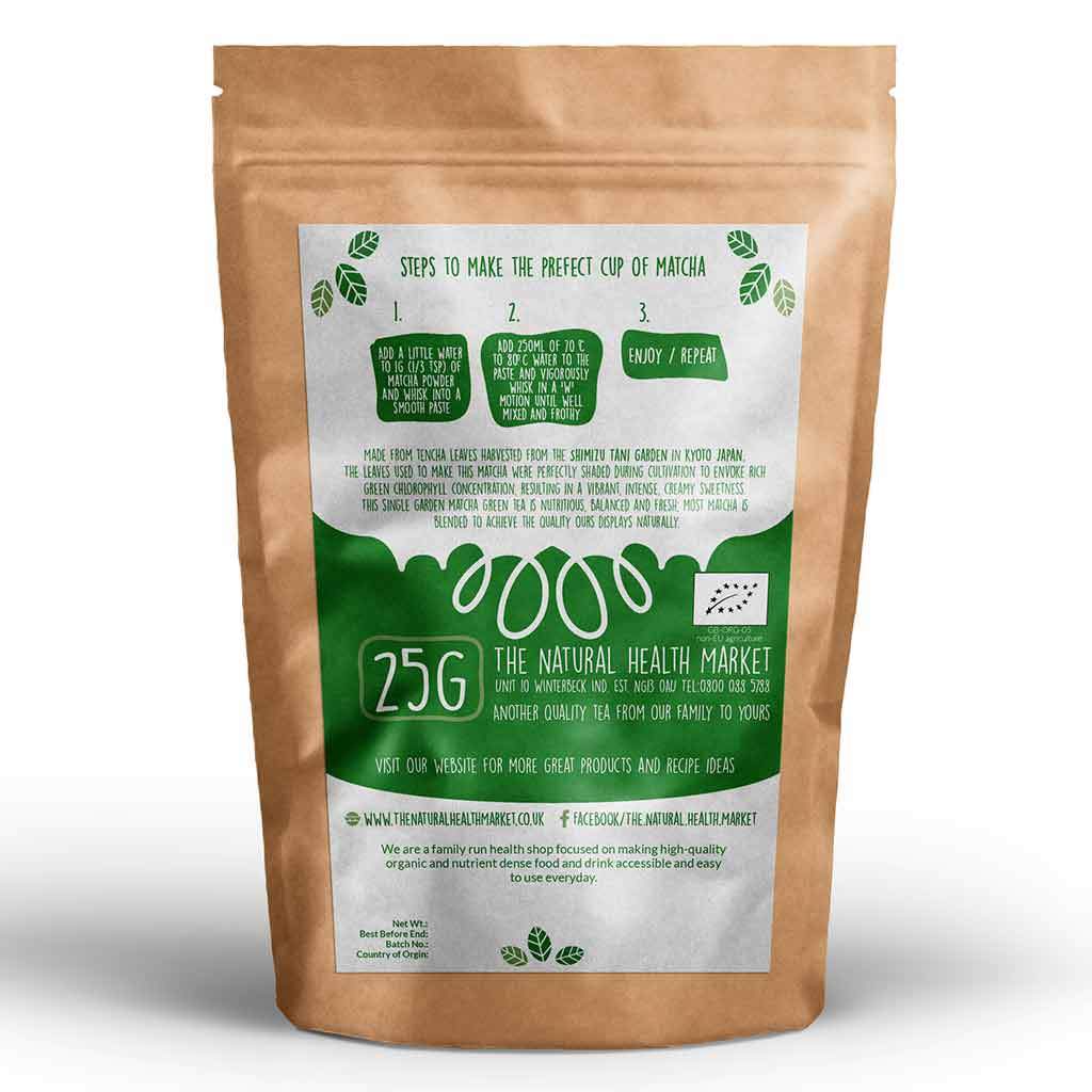 Organic Matcha Green Tea 25g By The Natural Health Market