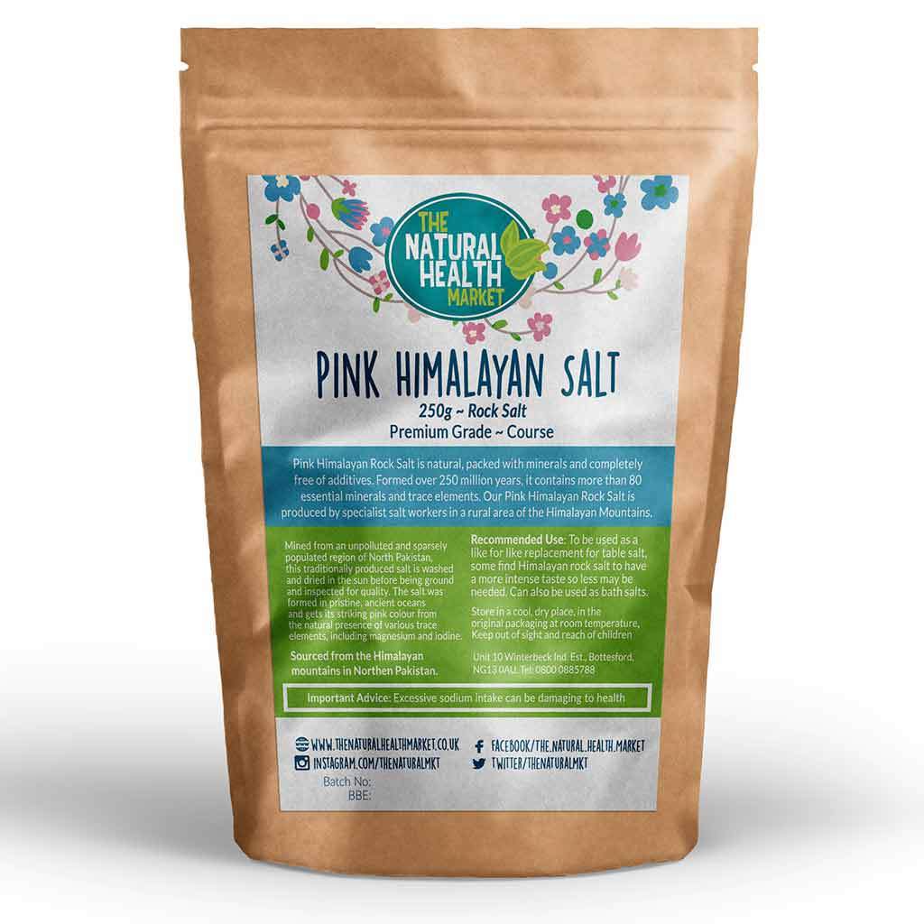 Himalayan Pink Rock Salt 250g Course Grain by The Natural Health Market