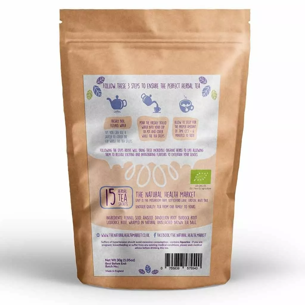 Daily Detox Herbal Chai Tea 15 bag pack by The Natural Health market.