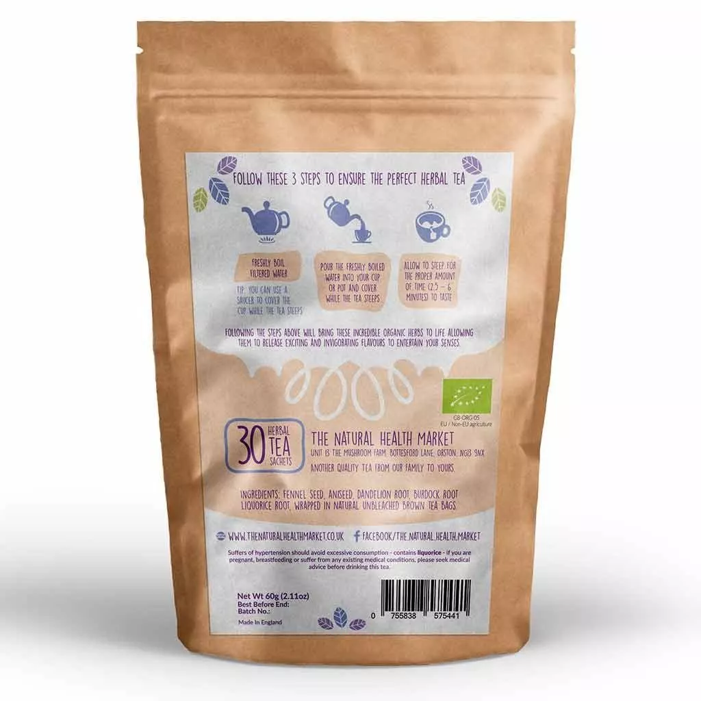 Daily Detox Herbal Chai Tea 30 bag pack by The Natural Health market.