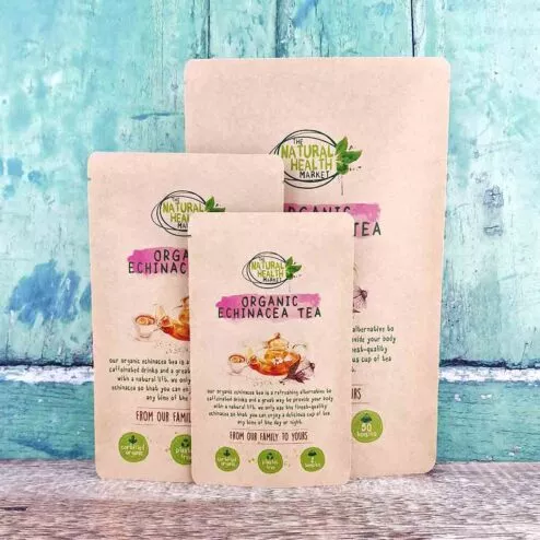 Organic Echinacea Tea Bags - All Sizes - Plastic Free By The Natural Health Market