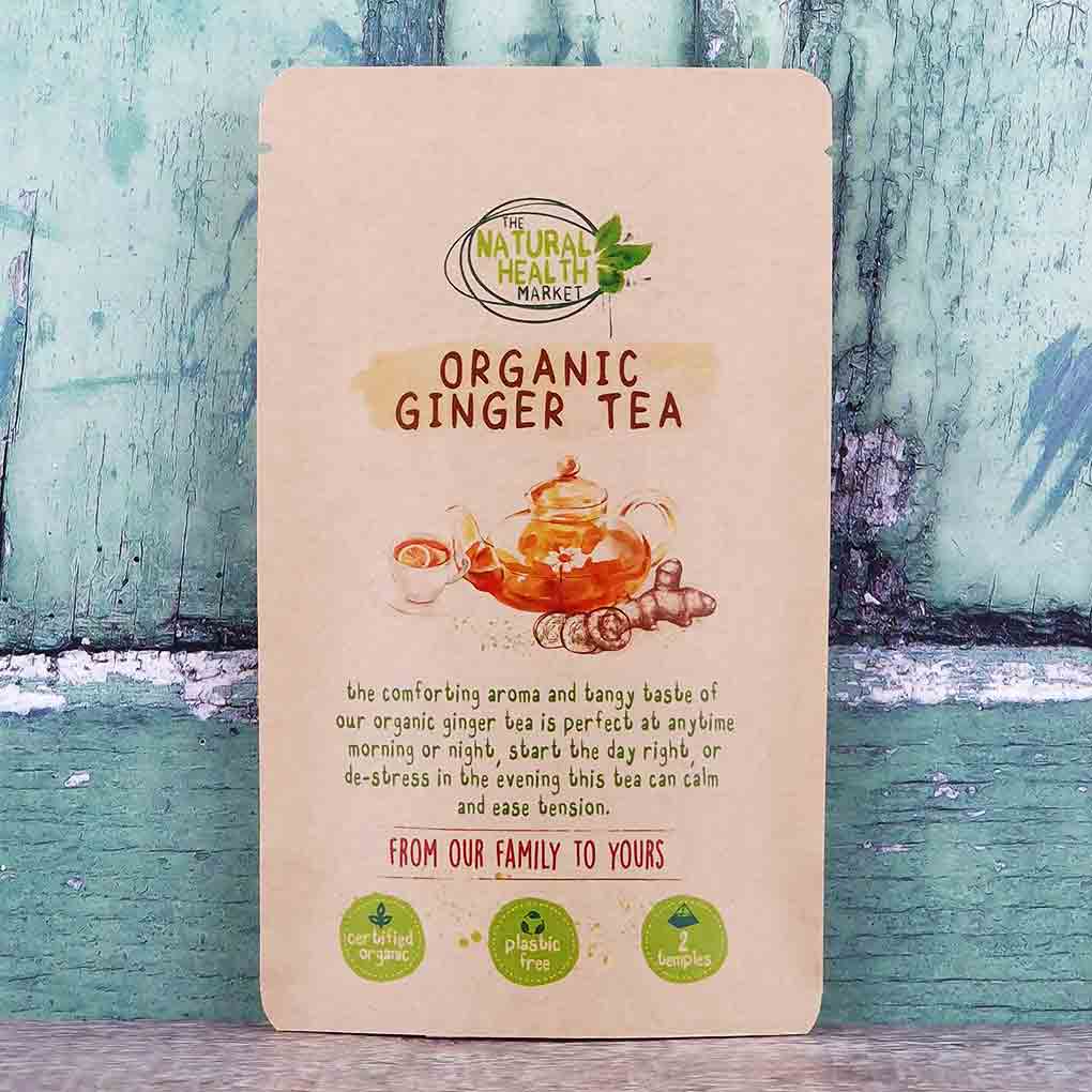 Organic ginger tea bags - 2 bags by The Natural Health Market.