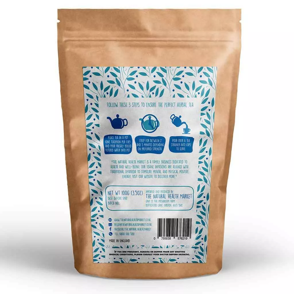Stevia loose leaf herbal tea 100g pack by The Natural Health Market.