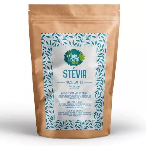 Stevia loose leaf herbal tea by The Natural Health Market.