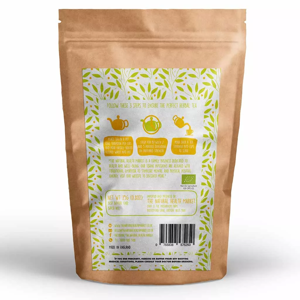Organic Lemongrass Tea - Loose Leaf by The Natural Health Market 25g pack.
