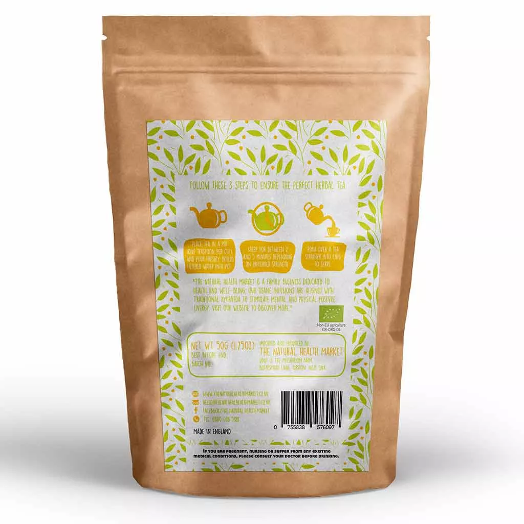 Organic Lemongrass Tea - Loose Leaf by The Natural Health Market 50g pack.