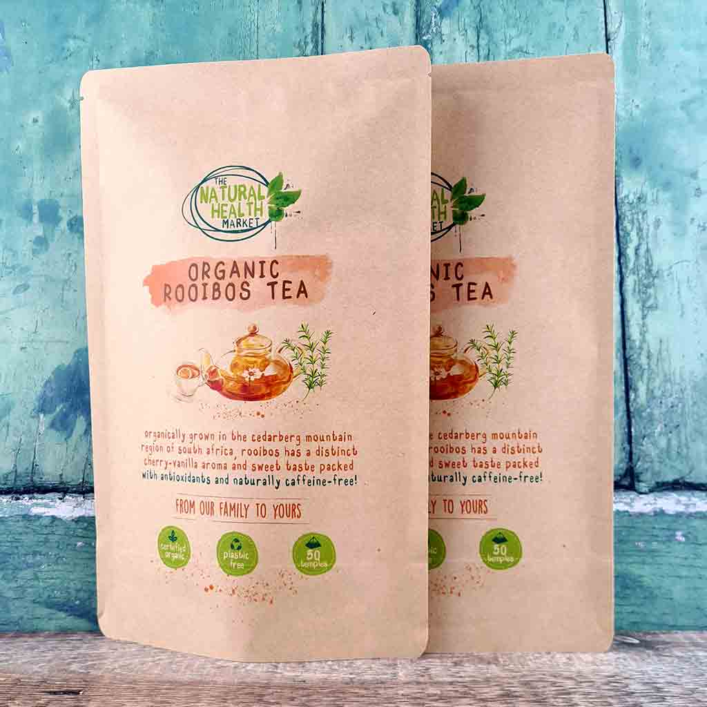Organic rooibos tea bags 100 bag pack by The Natural Health Market