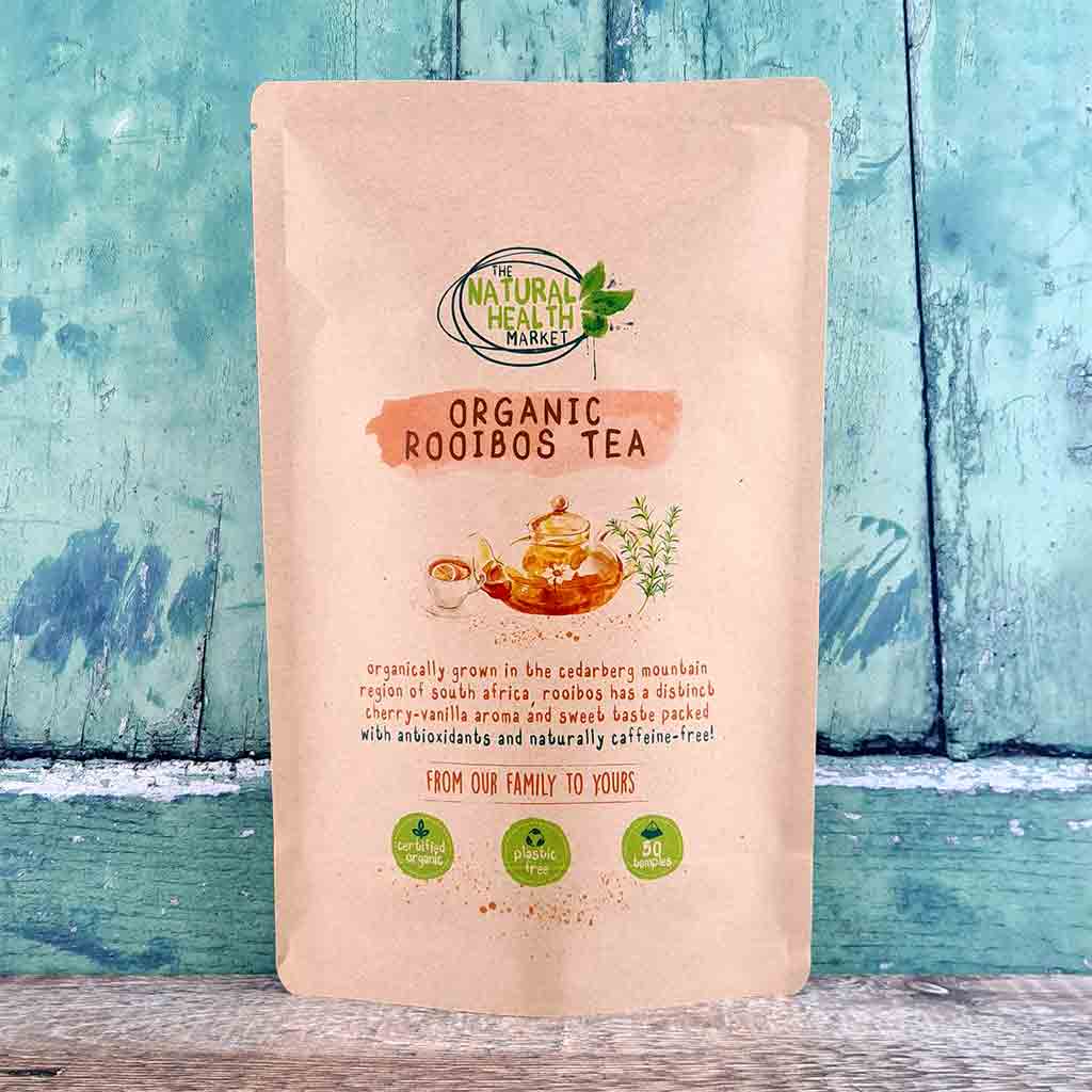 Organic rooibos tea bags 50 bag pack by The Natural Health Market
