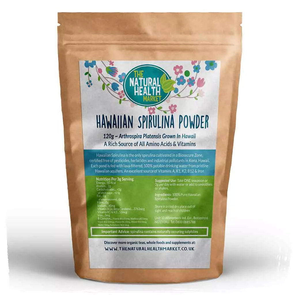 Hawaiian Spirulina Powder 120g by The Natural Health Market.