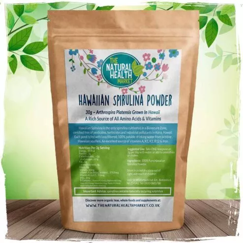 Hawaiian Spirulina Powder 30g by The Natural Health Market.