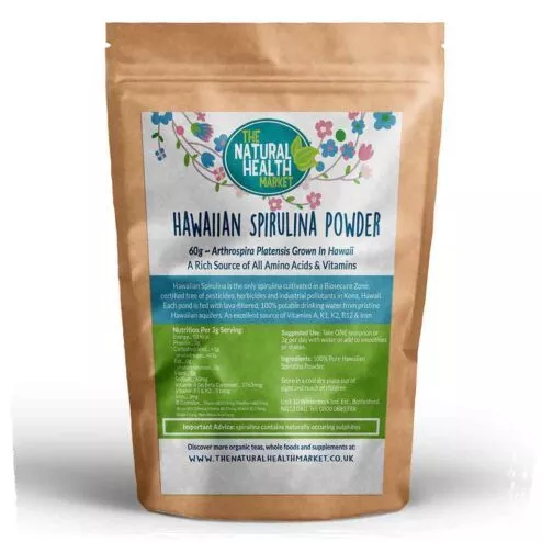 Hawaiian Spirulina Powder 60g by The Natural Health Market.