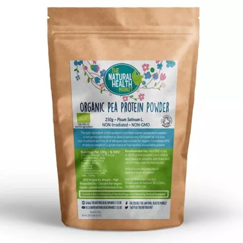 Organic Pea Protein Powder 250g by The Natural Health Market