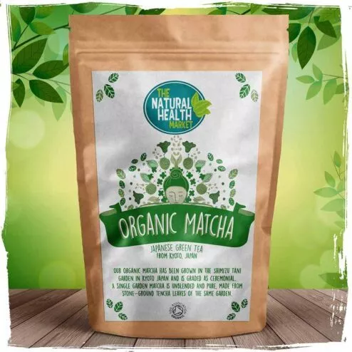 Organic matcha tea powder from The Shimizu Tani Organic Garden.