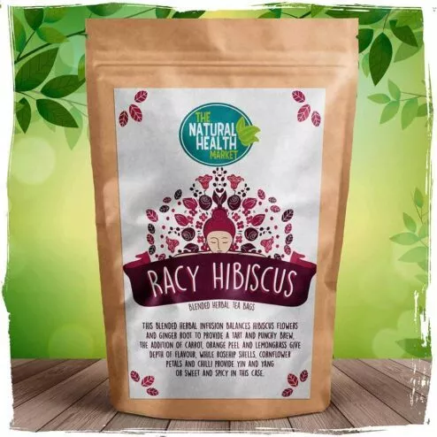 Racy Hibiscus Tea Bags By The Natural Health Market.