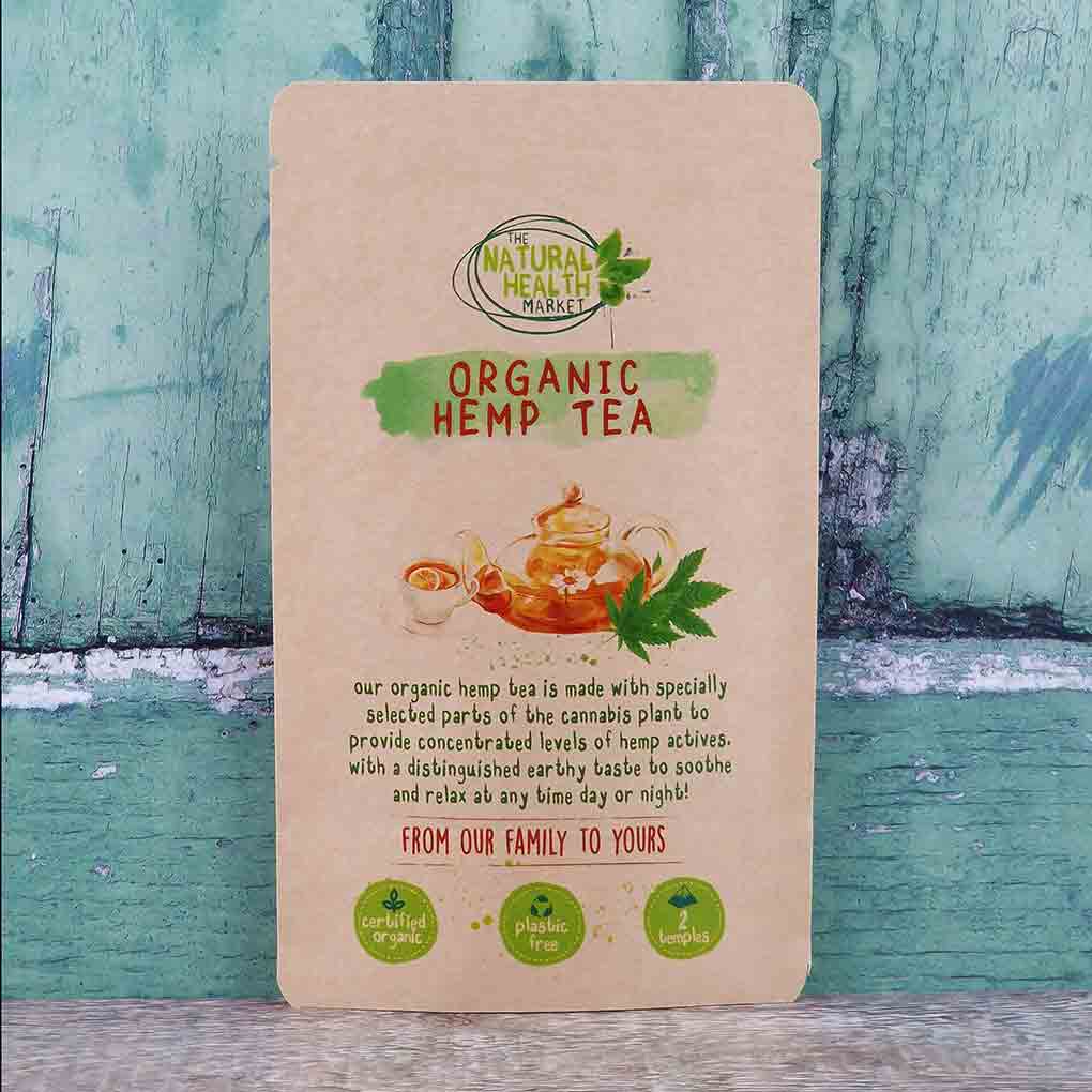 Organic Hemp Tea Bags by The Natural Health Market - 2 Tea Bag Pack