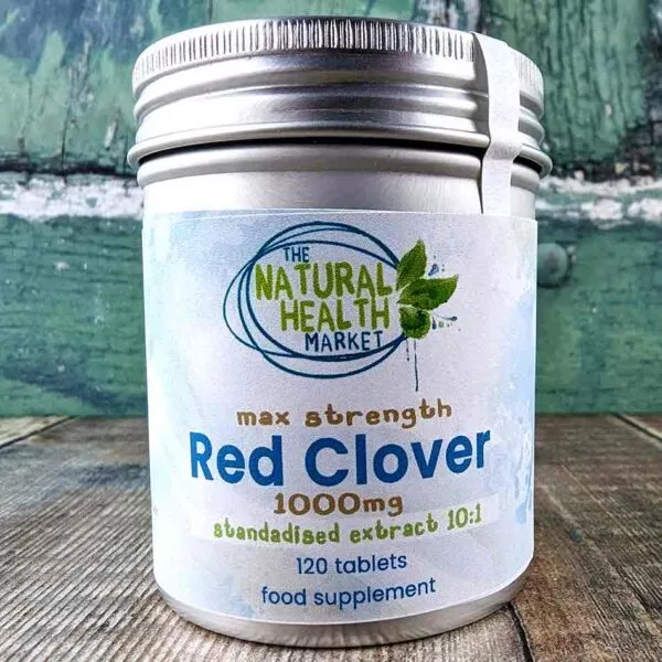 Red Clover Tablets 1000mg By The Natural Health Market 120 Tablet Tin.